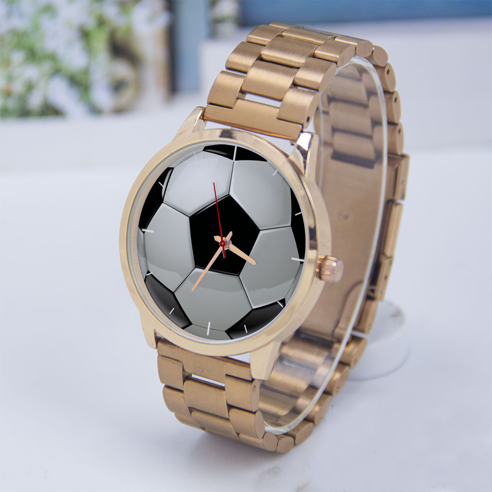 Jewelry For Watches - นาฬิกาข้อมือดีไซน์ฟุตบอล แฟนบอล สีเงิน สำหรับผู้ชาย ผู้หญิง ของที่ระลึก