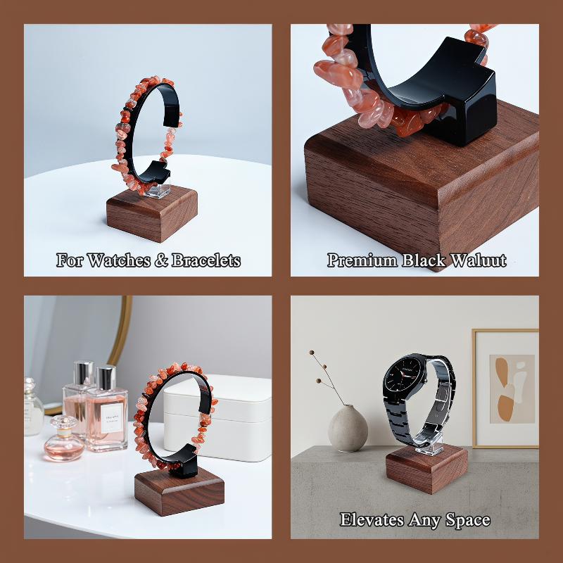 Jewelry And Watches Inc - ที่วางนาฬิกาและเครื่องประดับรูปตัวซีทำจากไม้ 1 ชิ้น สำหรับสร้อยข้อมือ สร้อยคอ จัดเก็บในตู้เสื้อผ้าที่บ้าน
