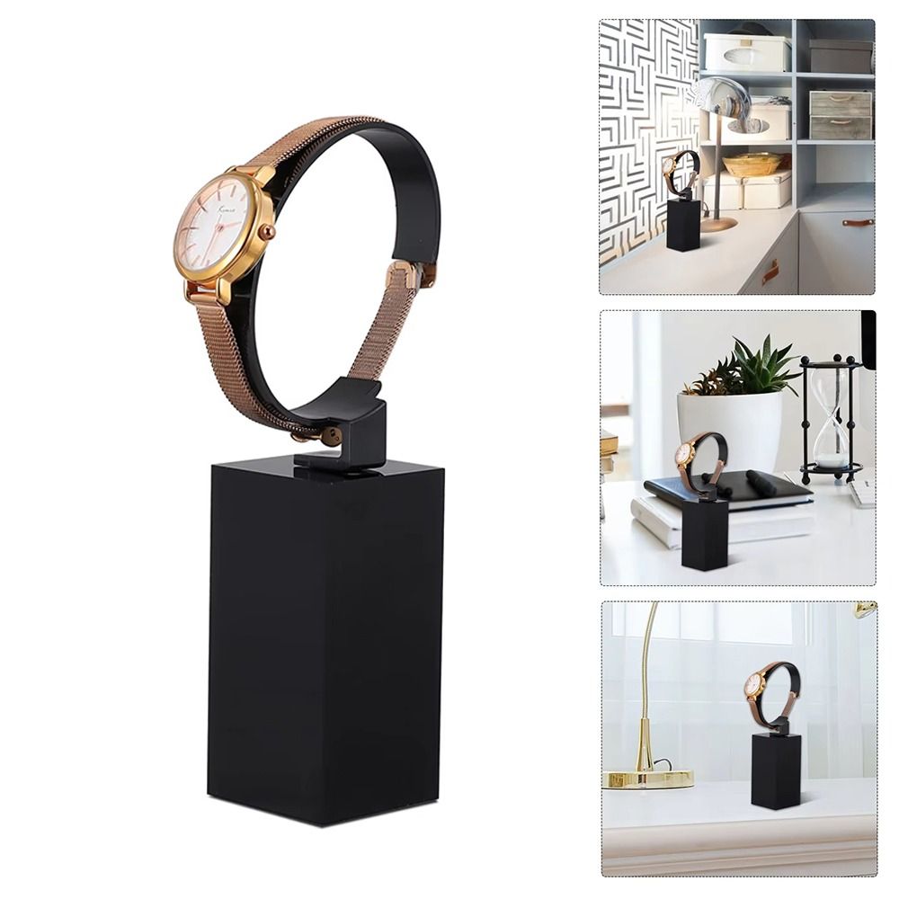Jewelry And Watches Inc - 4/6/8 ซม. ที่วางนาฬิกาอะคริลิคแบบใหม่ น้ำหนักเบา รูปทรงตัว C