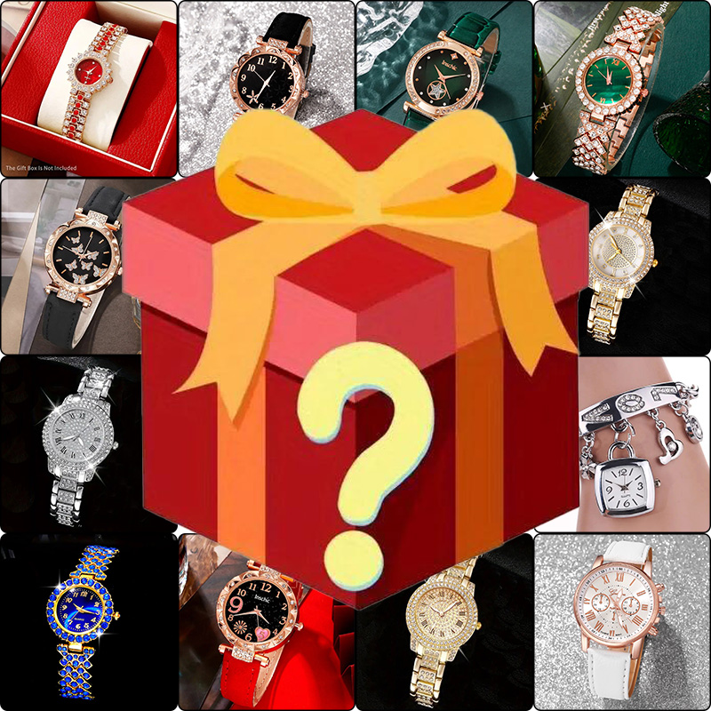 Jewelry For Watches - 1 ชิ้น กล่องปริศนาเซอร์ไพรส์พร้อมอัตราชัยชนะ 100% สุ่มบรรจุนาฬิกาสําหรับผู้ชายที่แสดงในภาพ นี่คือ