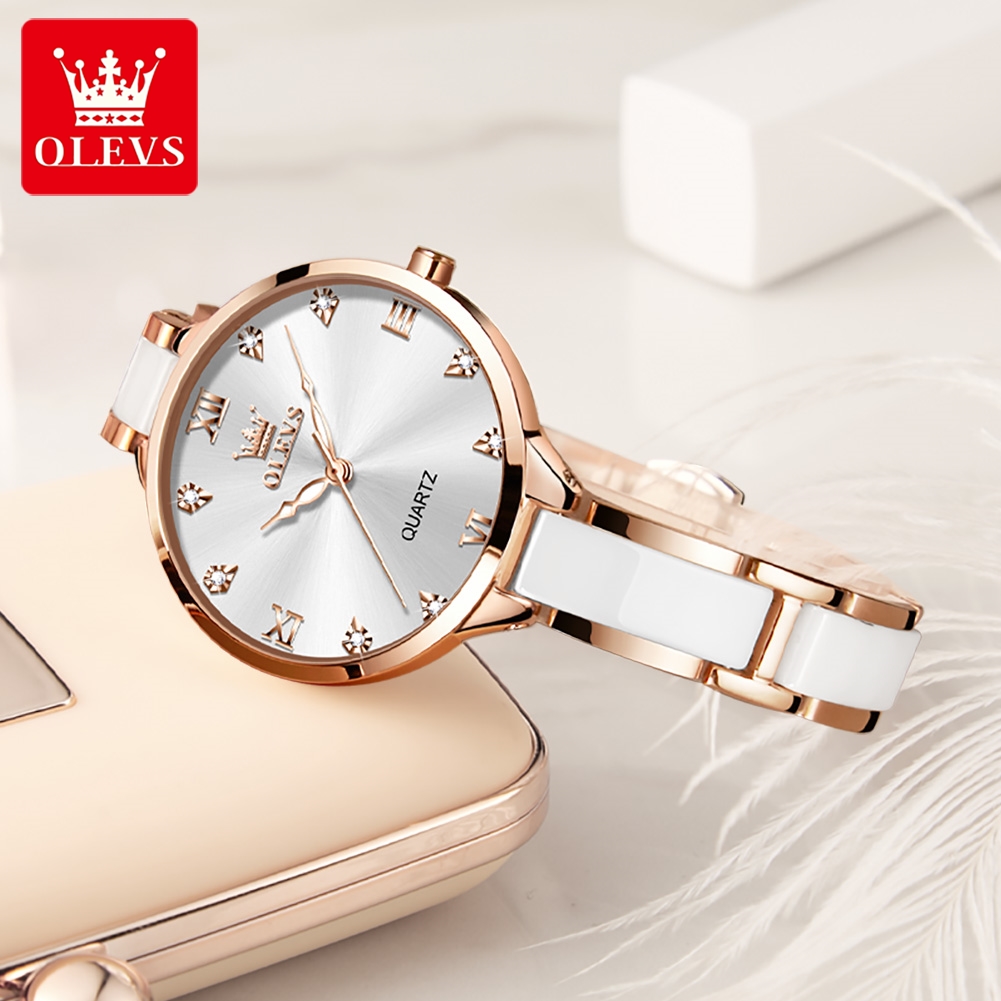 OLEVS 5872 นาฬิกาผู้หญิงนาฬิกา - Jewelry For Watches บทวิจารณ์และราคา