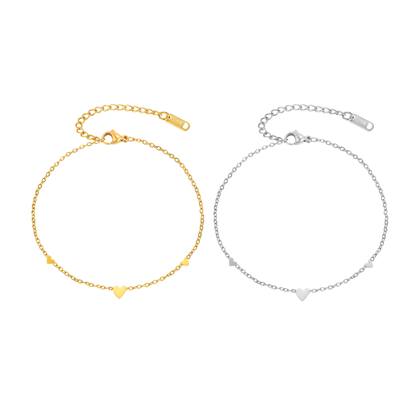 สแตนเลสสตีลหัวใจ Anklets สําหร - Jc Jewelry & Watches Photos บทวิจารณ์และราคา