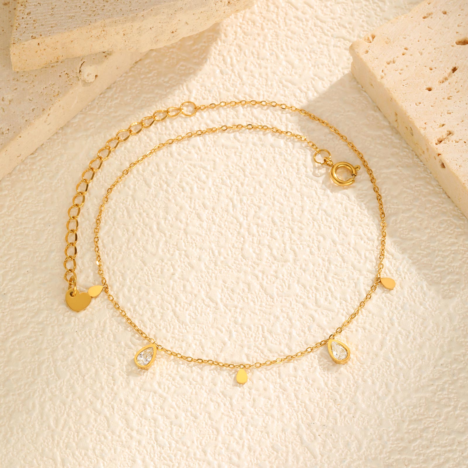 Dainty Water Drop Zircon Ankle - Jc Jewelry & Watches Photos บทวิจารณ์และราคา