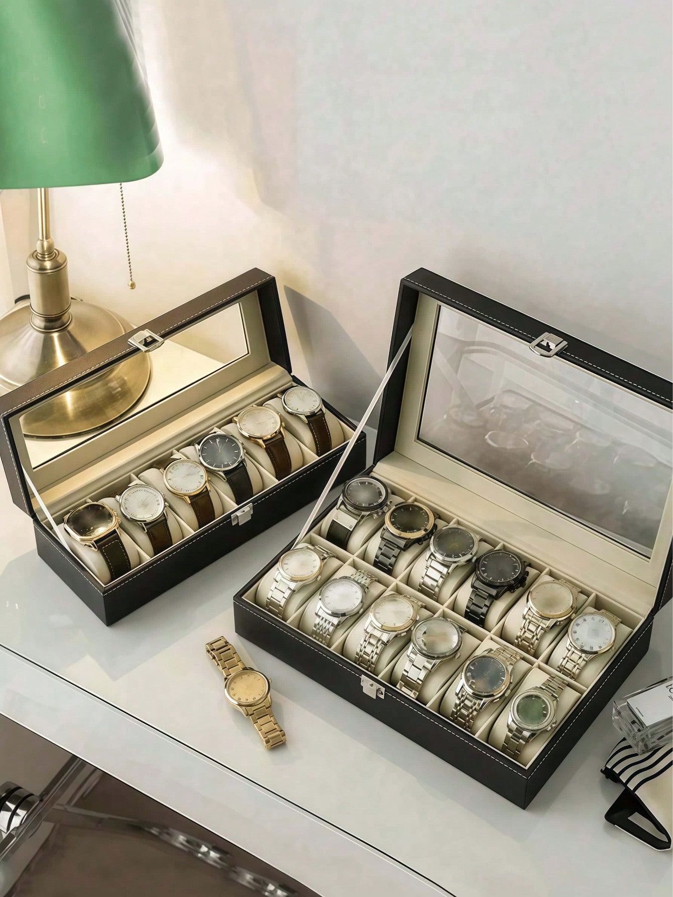 กล่องใส่นาฬิกาหนังพร้อมกุญแจล็ - Watch Display Box บทวิจารณ์และราคา