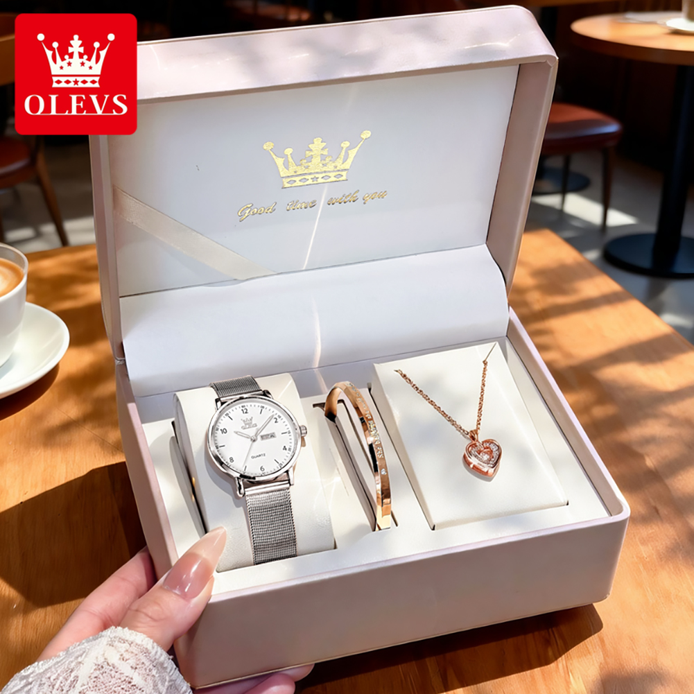 OLEVS 2996 นาฬิกาผู้หญิงนาฬิกา - Watch Display Box บทวิจารณ์และราคา